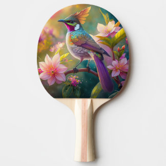 Raquete De Ping Pong Pássaro Fantástico Laranja Cotoso Arco-Íris