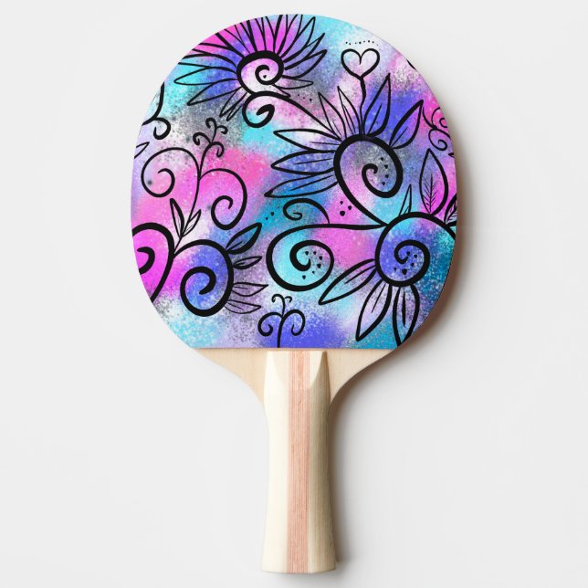 Raquete De Ping Pong Pássaro pequeno engraçado (Frente)
