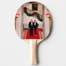 Raquete De Ping Pong Passos de Natal O Presidente Donald Trump & Melani