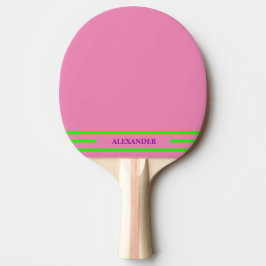 Raquete De Ping Pong Patilha de pino rosa brilhante e colorido