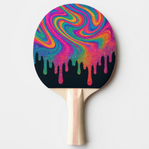 Raquete De Ping Pong Patilho Pino Pino da Agitação da Neon Psychedelic