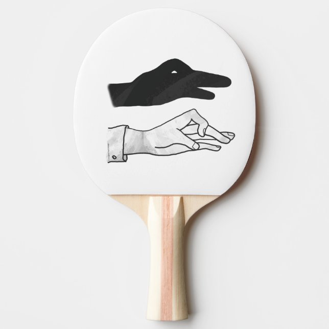 Raquete De Ping Pong Pato Silhouette Mão (Frente)
