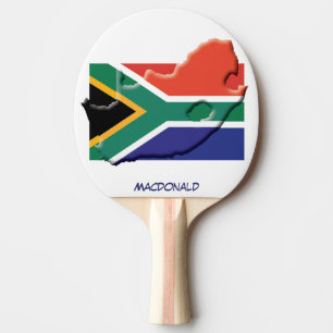 Raquete De Ping Pong PAVILHÃO E MAPA DA ÁFRICA DO SUL Personalizados