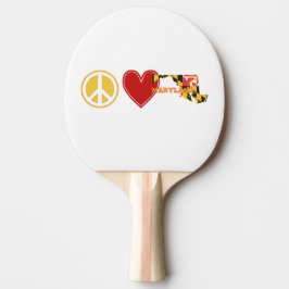 Raquete De Ping Pong Peace Love Maryland