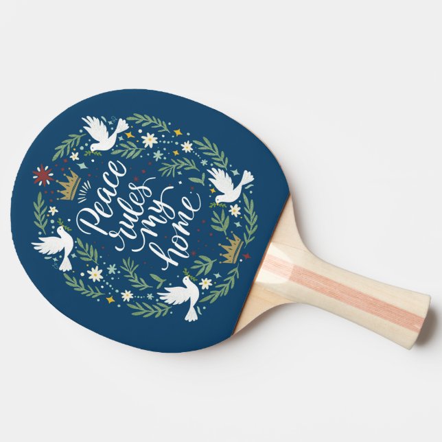 Raquete De Ping Pong Peace Rules My Home (Lateral)