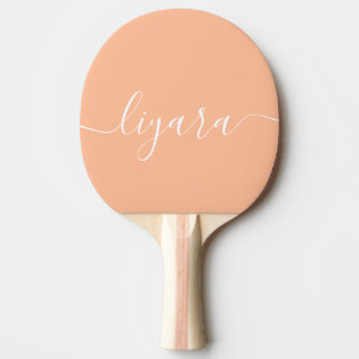 Raquete De Ping Pong Peach fuzz name calliographic