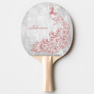 Raquete De Ping Pong Peacock Rosa Personalizado