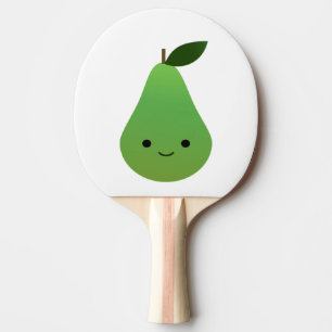Raquete De Ping Pong Pear Sorridente de Kawaii Cute