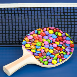 Raquete De Ping Pong Pedaços Coloridos de Doces