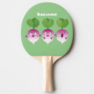 Raquete De Ping Pong Pedra de desenho animada de verduras e legumes
