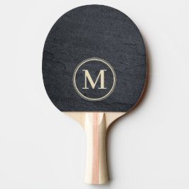 Raquete De Ping Pong Pedra de Granito Escuro Monograma