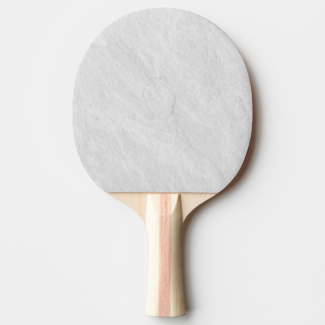 Raquete De Ping Pong Pedra de Mármore Branco Simples (Frente)