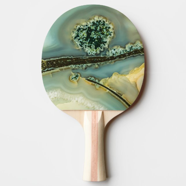 Raquete De Ping Pong pedra dentro a semirprecioso (Verso)