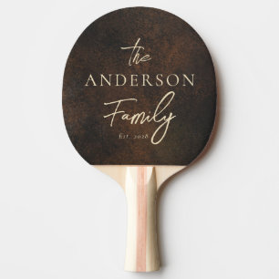 Raquete De Ping Pong Pedra Monazita Marrom Escuro com Sobrenome da Famí