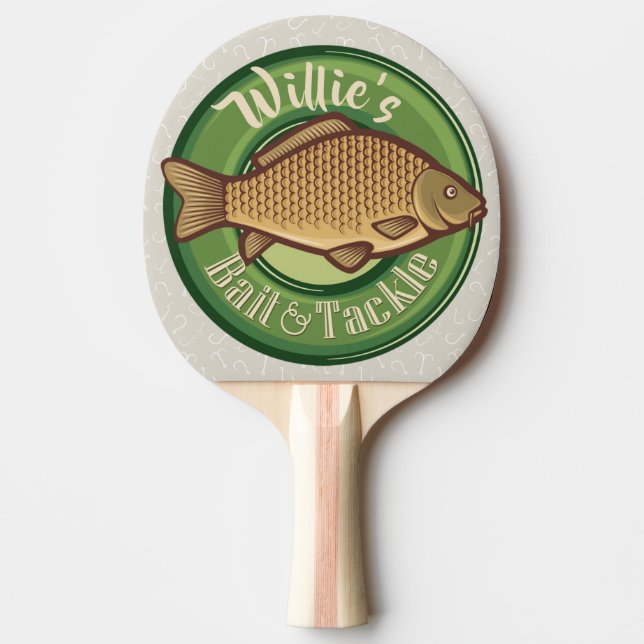 Raquete De Ping Pong Peixe personalizado e Compre-se à pesca (Frente)