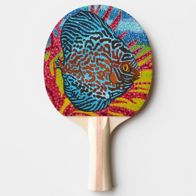 Raquete De Ping Pong Peixes Tropicais II Brilhantes (Frente)
