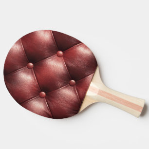 Raquete De Ping Pong pele marrom do couro do teste padrão