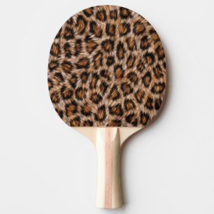 Raquete De Ping Pong Peles-leopardo Peles Peles com pelo Jaguar Pele de