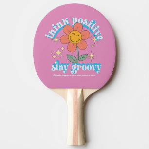Raquete De Ping Pong Pense no Slogan Positivo de Manutenção
