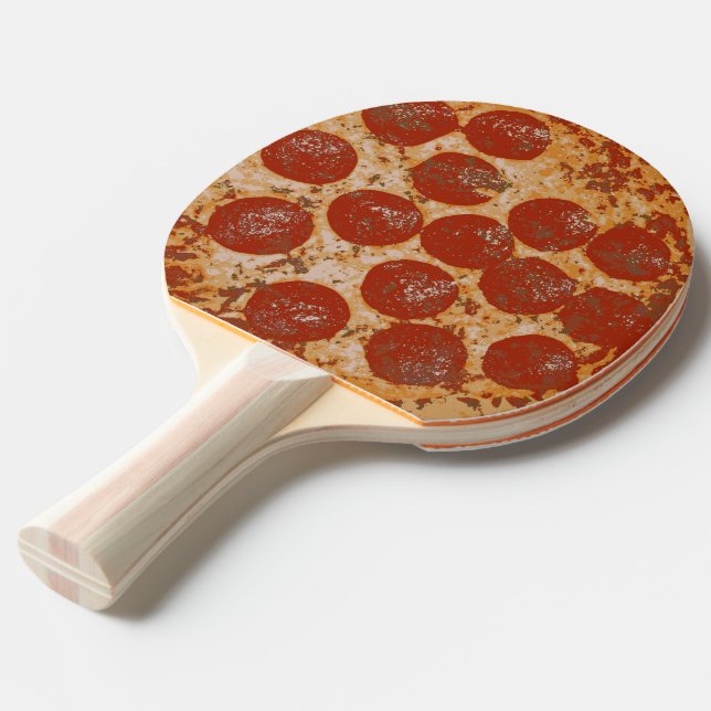 Raquete De Ping Pong Pepperoni Pizza (Frente inclinada)