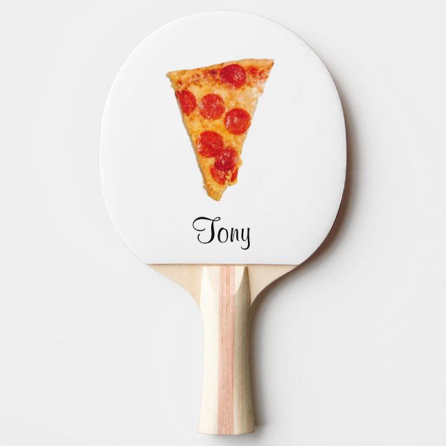 Raquete De Ping Pong Pepperoni Pizza Slice 4Tony (Frente)