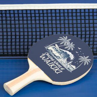 Raquete De Ping Pong Perseguindo Ondas em Waikiki