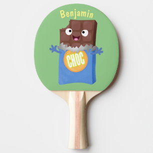 Raquete De Ping Pong Personagem de desenho animado bar doce de chocolat