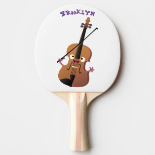 Raquete De Ping Pong Personagem de desenho animado musical de violino e