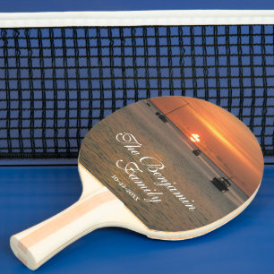 Raquete De Ping Pong Personalização da Família Tropical Sunset Natur