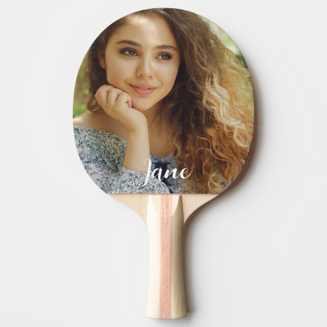 Raquete De Ping Pong Personalizada Foto e Nome (Frente)