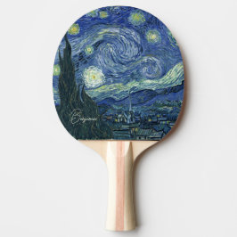 Raquete De Ping Pong Personalizado - A Noite Estrelada - Vincent van Go