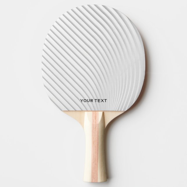 Raquete De Ping Pong Personalizado branco abstrato moderno  (Frente)