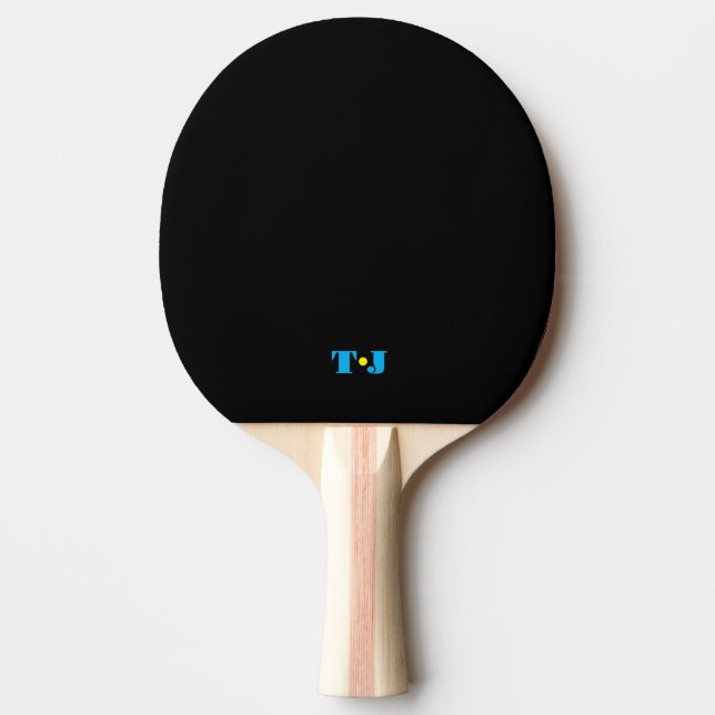 Raquete De Ping Pong Personalizado Preto  (Frente)