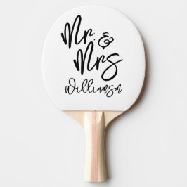 Raquete De Ping Pong Personalizado Sr. e Sra. White