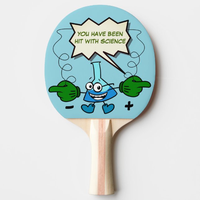 Raquete De Ping Pong Personalizado Você Foi Atingido Com Ciência (Frente)