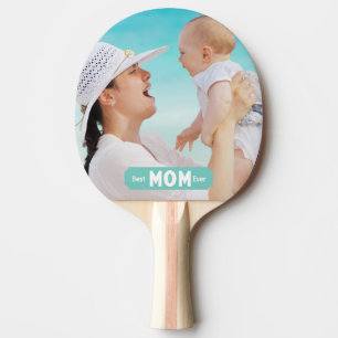 Raquete De Ping Pong Personalize a melhor mãe de fotos de todos os tem