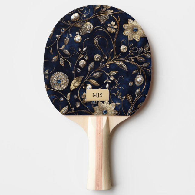 Raquete De Ping Pong Personalized Floral Ping Pong Paddle (Frente)