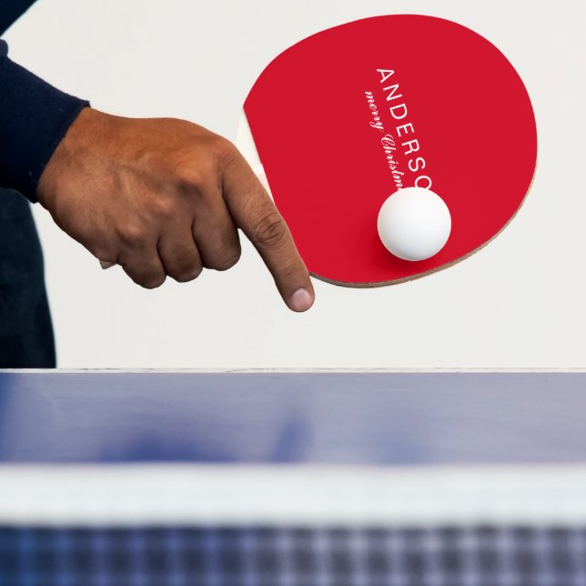 Raquete De Ping Pong Personalized Name Festive Merry Christmas (Insitu)