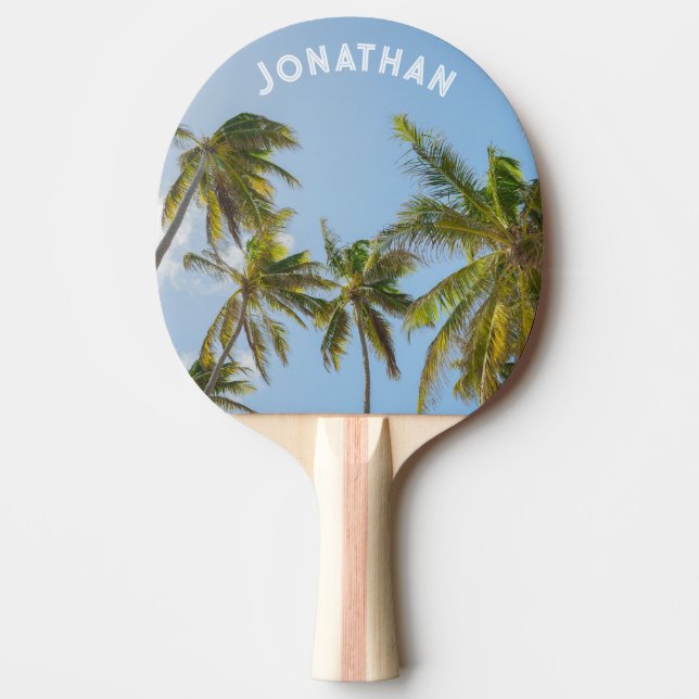 Raquete De Ping Pong Personalized Tropical Palm tree (Frente)