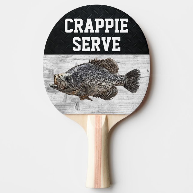 Raquete De Ping Pong Pesca Engraçada Arca-Crapie Serve Peixe Falado De  (Frente)