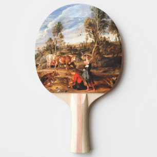 Raquete De Ping Pong Peter Paul Rubens Milkmaids with Cattle in a Lands