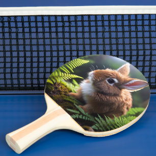 Raquete De Ping Pong "Petite Charm: o coelho anão-marrom e branco"