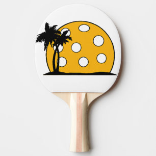 Raquete De Ping Pong Pickleball Beach Sunset
