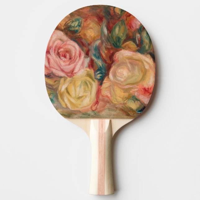 Raquete De Ping Pong Pierre-Auguste Renoir - Rosas (Frente)