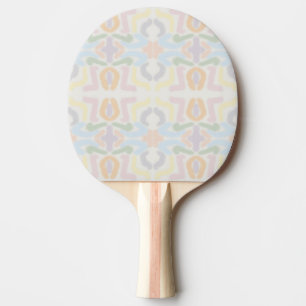 Raquete De Ping Pong Pinceladas de Pastel à Base de Água Sobre o Branco