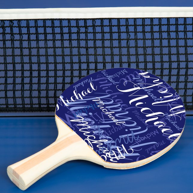 Raquete De Ping Pong Ping Pong Azul Paddles com Nome (Insitu)