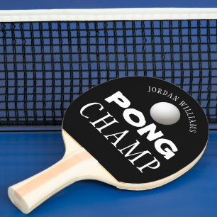 Raquete De Ping Pong PING PONG CHAMP Personalizado em Preto Editável