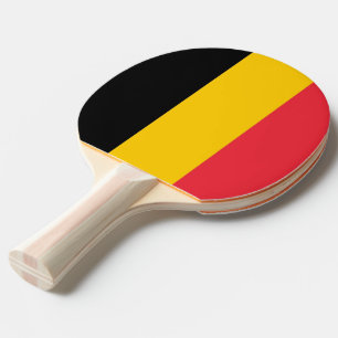 Raquete De Ping Pong Ping pong com bandeira da Bélgica