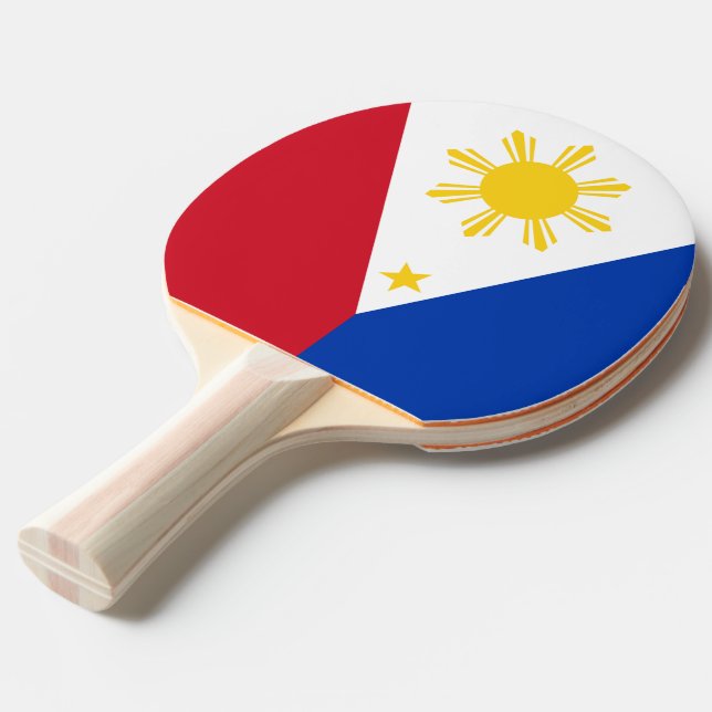 Raquete De Ping Pong Ping pong com bandeira das Filipinas (Frente inclinada)