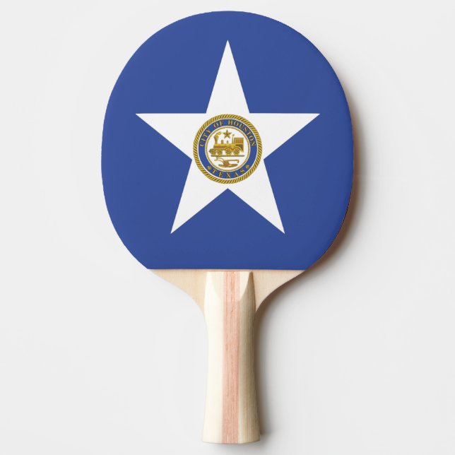 Raquete De Ping Pong Ping pong com bandeira de Houston (Frente)